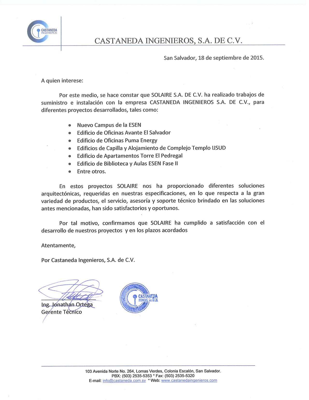 CASTANEDA INGENIEROS