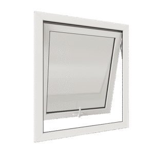 Ventana proyectable de PVC Efficient de Solaire abierta hacia el exterior